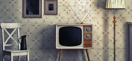 TV-Gerät in Wohnzimmer