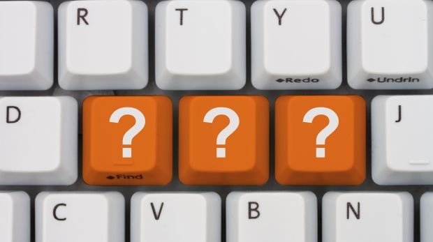 Fragezeichen auf der Tastatur
