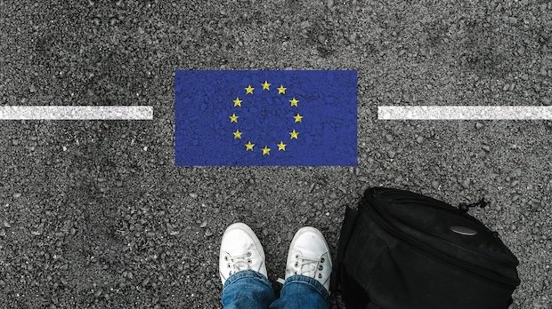 EU-Grenze (Symbol)
