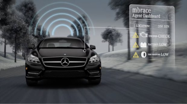 Werbung für das Mercedes Me-Connect-System
