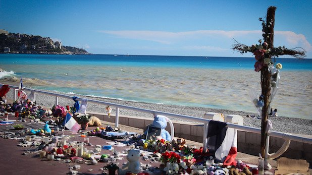 Gedenken an den Terroranschlag in Nizza.