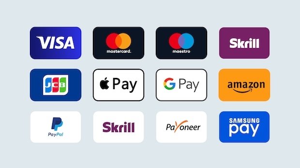 Logos verschiedener Zahlungsanbieter