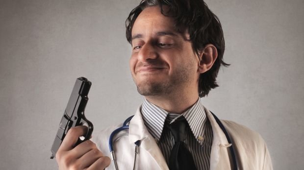 Arzt mit Waffe (Symbol)