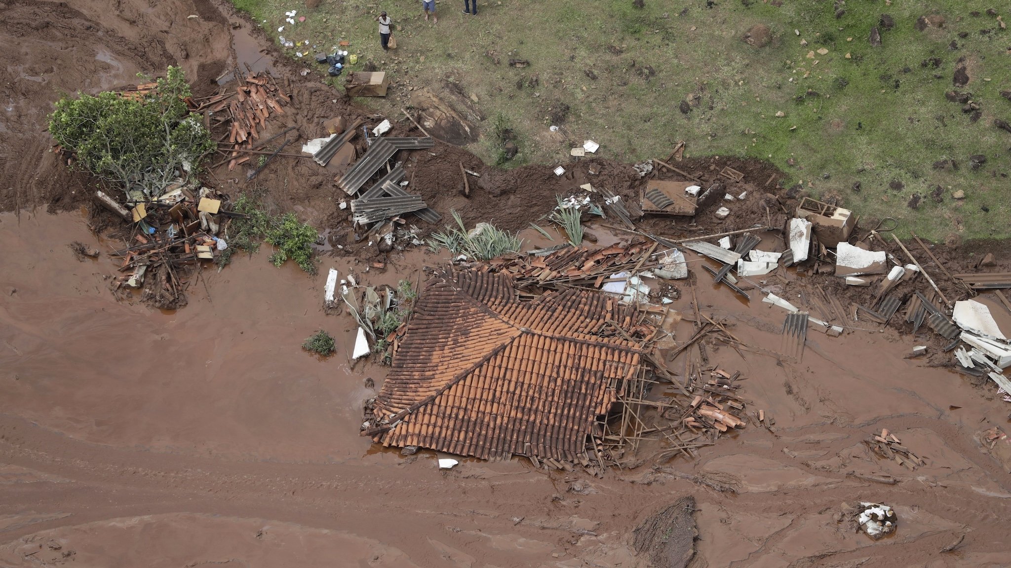 Ein zerstörtes Haus in Brumadinho nach dem Dammbruch 2019