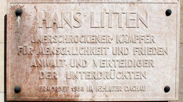 Gedenktafel, Hans Litten, Littenstraße 14, Berlin-Mitte
