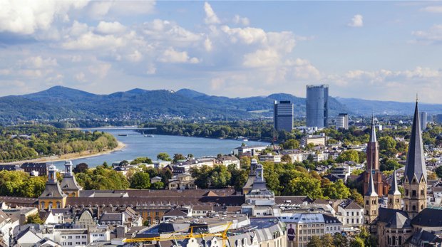 Bonn am Rhein mit dem ehemaligen Bundesviertel