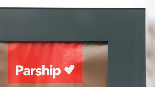 Das Logo von "Parship" in der Werbung