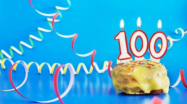 Kuchen zum 100. Geburtstag