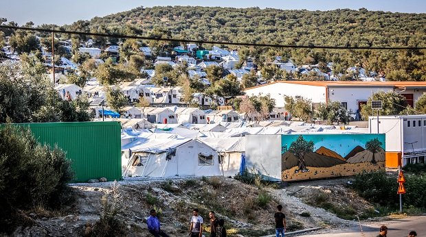 Flüchtlingscamp Moria 2020, vor dem Brand