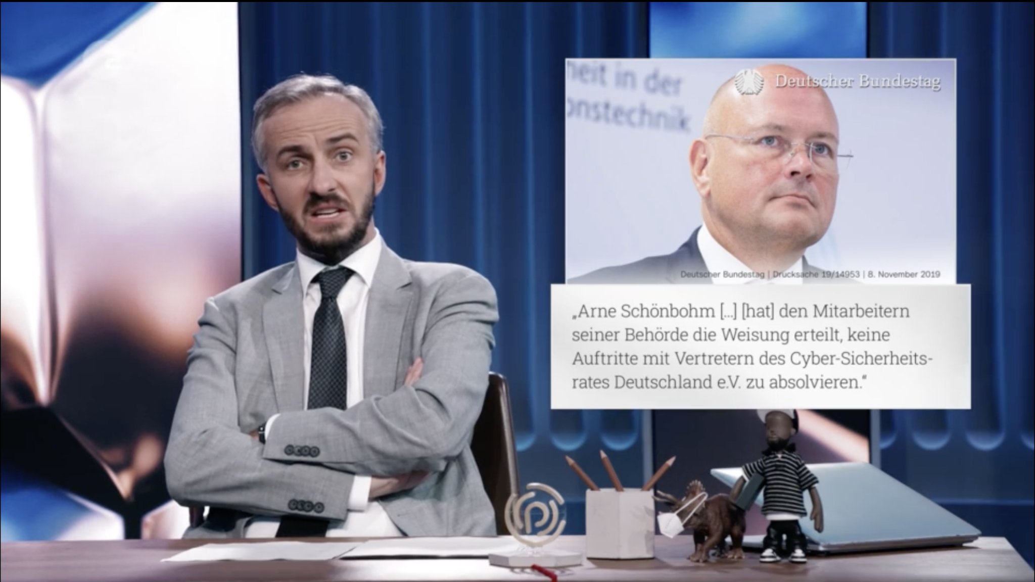 Screenshot aus der Sendung ZDF Magazin Royale vom 7. Oktober 2022