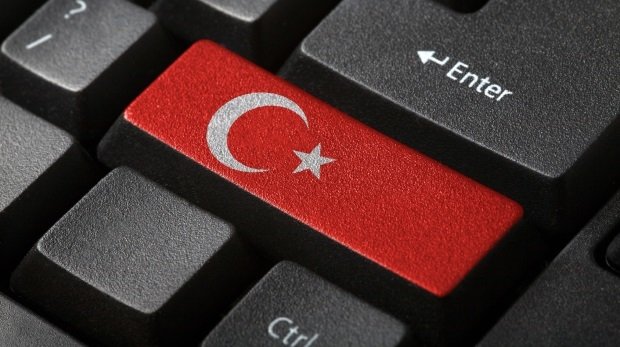 Tastatur mit türkischer Flagge