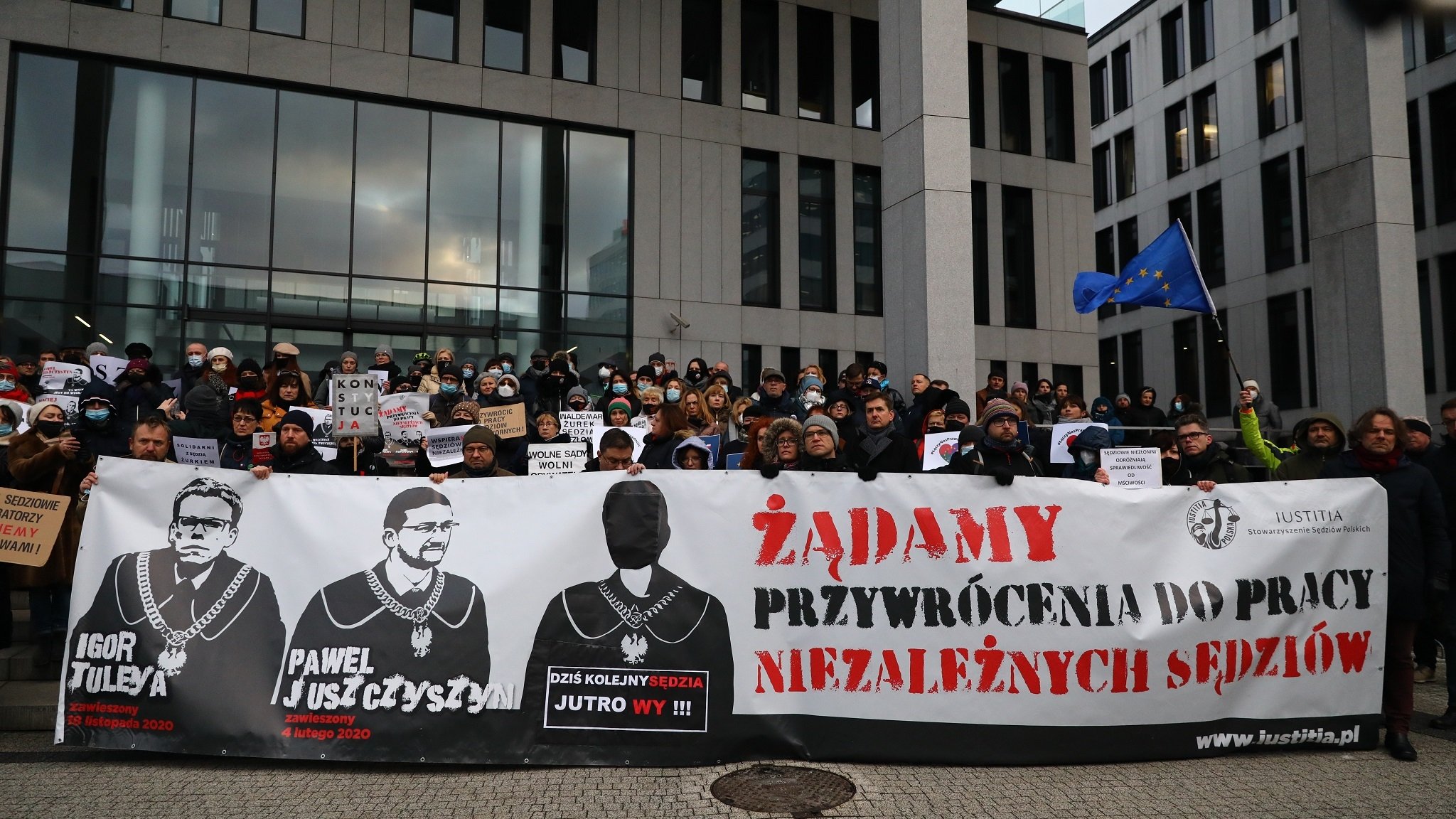 Demonstration für die Unabhängigkeit der Gerichte in Polen