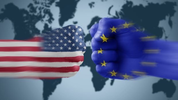 Kampf zwischen Europa und den USA
