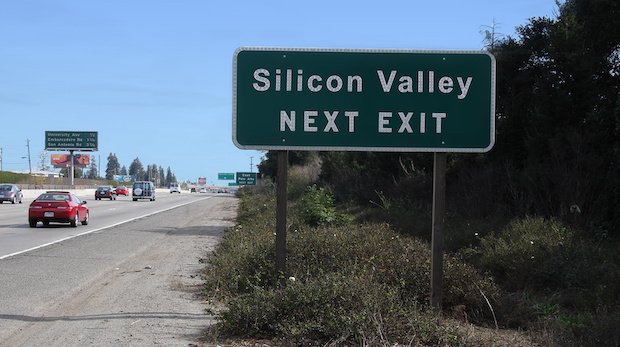 Verkehrsschild "Next Exit Silicon Valley"