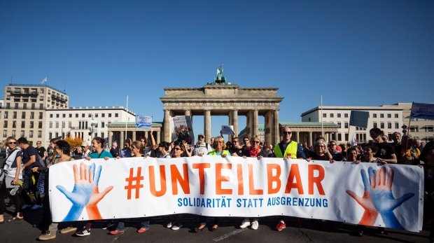 #unteilbar-Demonstration am 13.10.2018 vor dem Brandenburger Tor in Berlin