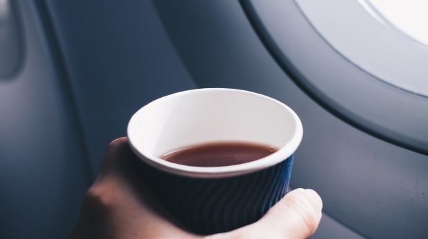 Kaffee im Flugzeug