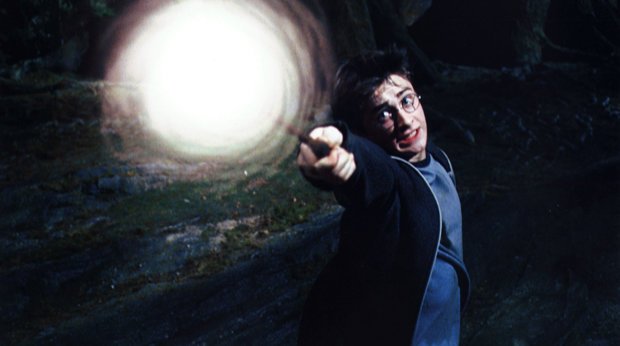 Daniel Radcliffe als Harry Potter bei einem Patronuszauber