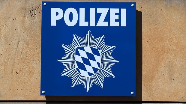 Polizeischild in Nürnberg