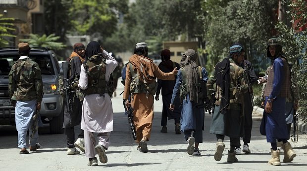 Kämpfer der Taliban in Kabul am 18.08.2021.