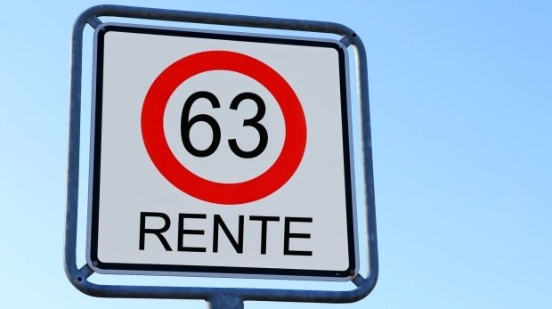 Schild "Rente 63"
