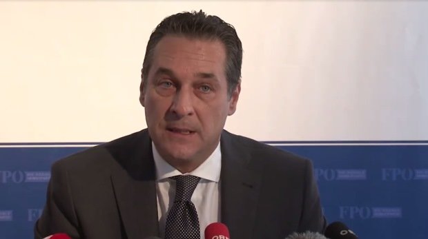 FPÖ-Obmann Heinz-Christian Strache auf der Pressekonferenz der Partei am Mittwoch