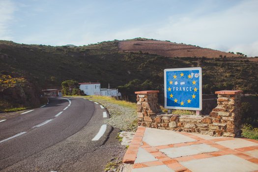 Grenze Frankreich - Spanien