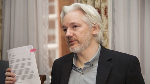 Julian Assange in der Botschaft Ecuadors, 2014