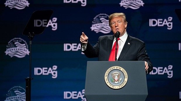 Trump bei einer Veranstaltung der American Farm Bureau Federation im Jahr 2019
