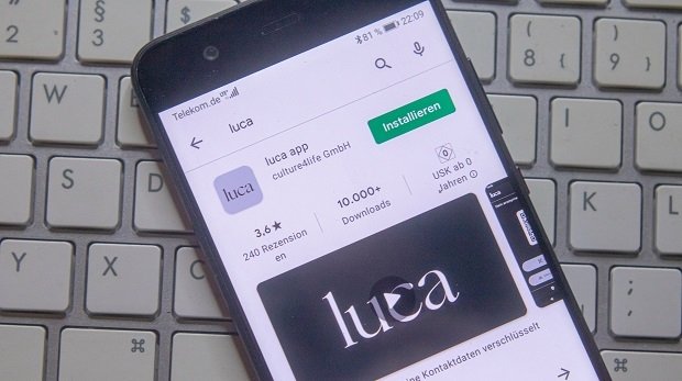 Die Luca App in einem App-Store.
