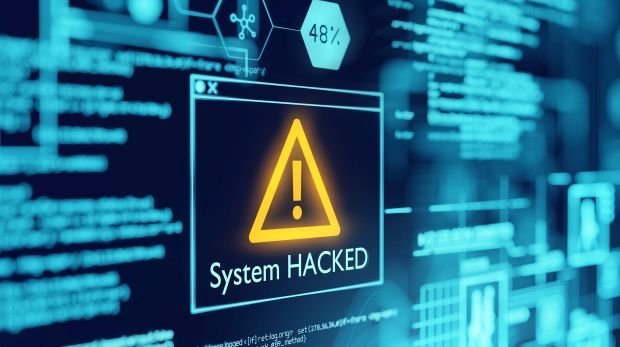 Warnsymbol vor einem Hacker-Angriff
