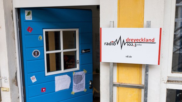 Räume des "Radio Dreyeckland".