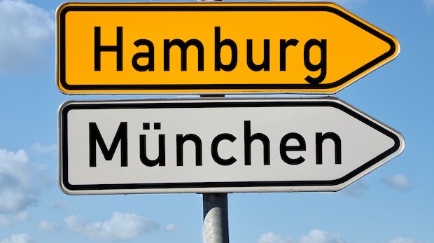 Wegweiser Hamburg und München