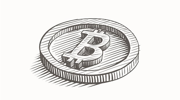 Handzeichnung Bitcoin