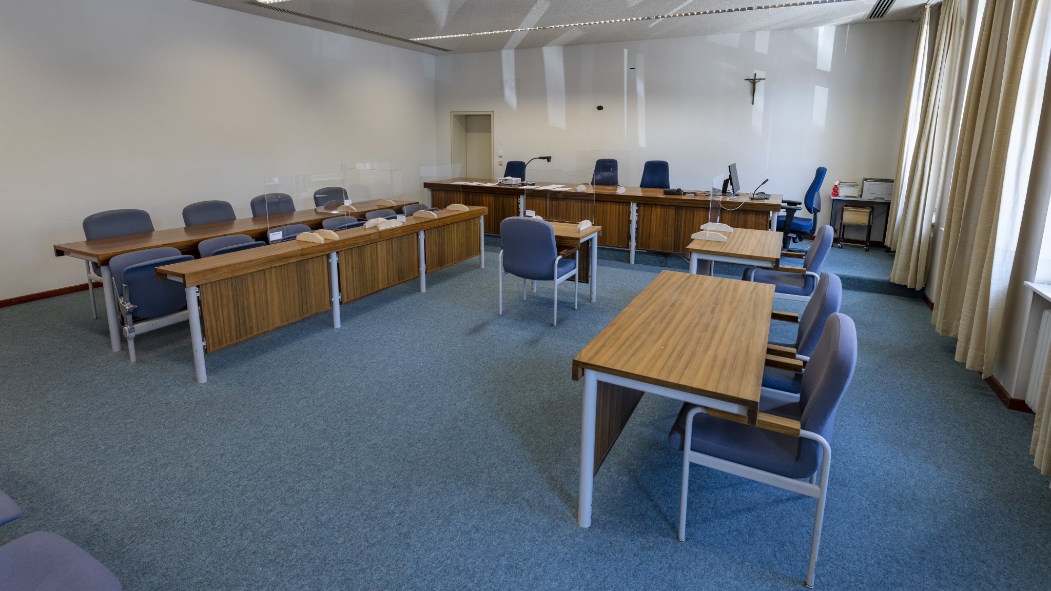 Sitzungssaal 1 im Amtsgericht Erding, 31.3.2021