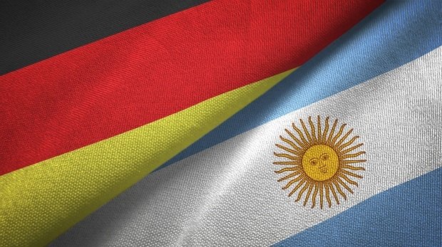 Argentinien- und Deutschlandflagge