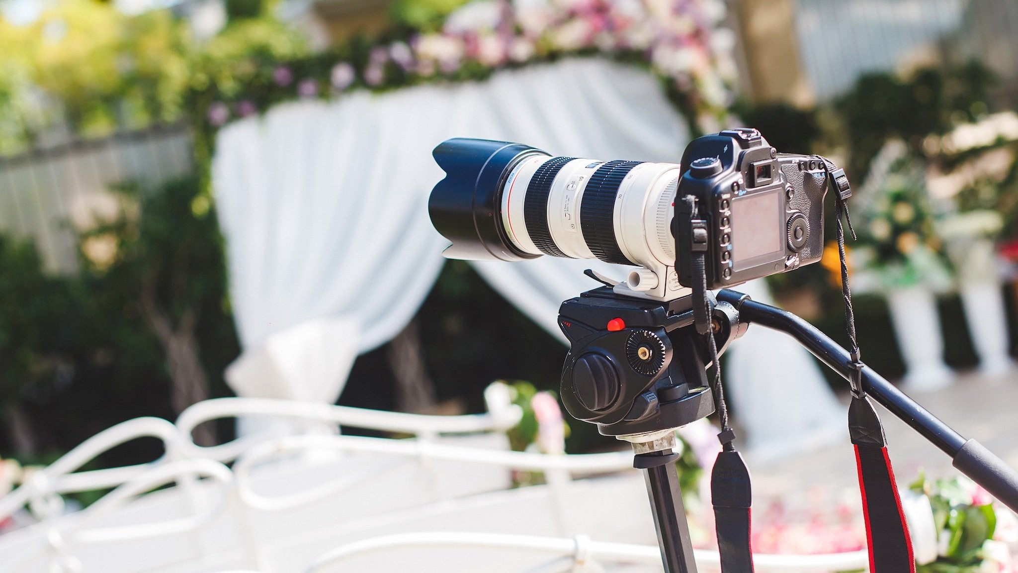 Kamera auf einer Hochzeitsfeier
