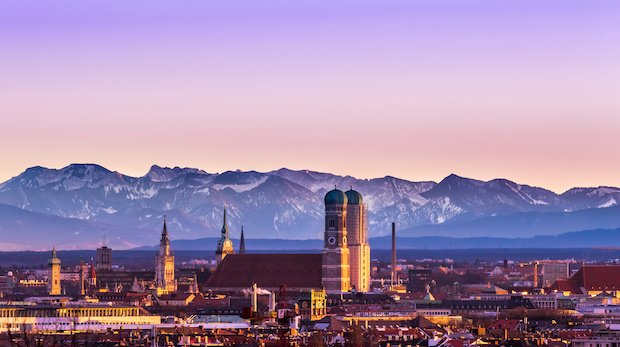 Sonnenuntergang bei München