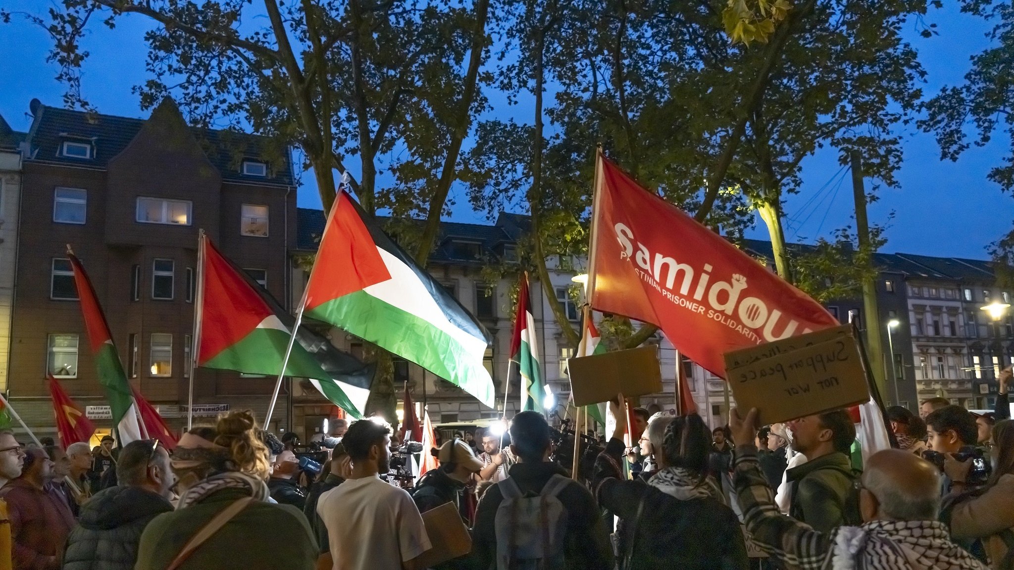 Pro-palästinensische Aktivisten des Vereins Samidoun