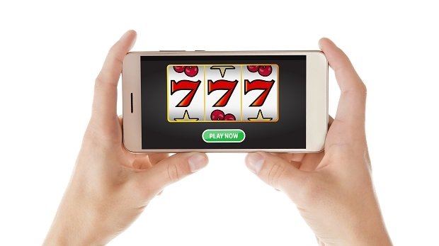 Ein Handy mit einem Glücksspiel