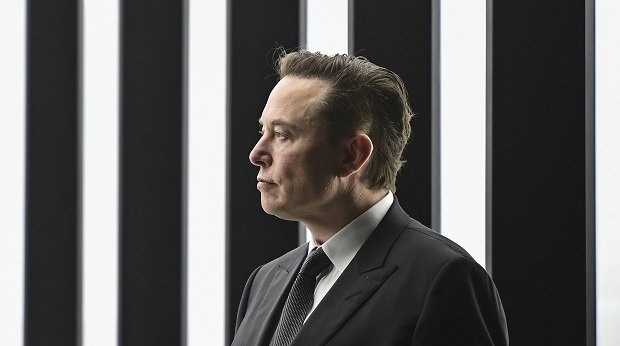Elon Musk am 22.03.2022 in Berlin bei der Eröffnung des Tesla-Werks