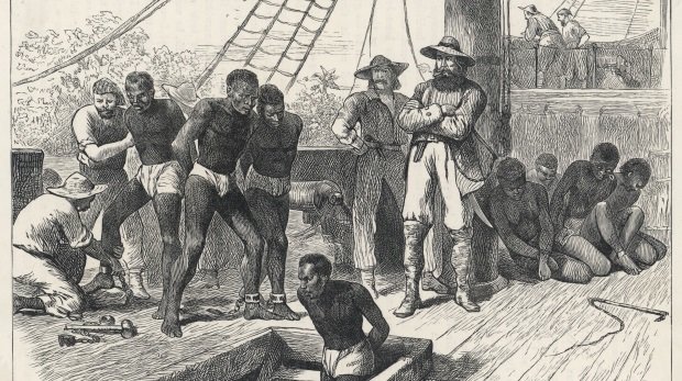 Sklaven auf einem Schiff