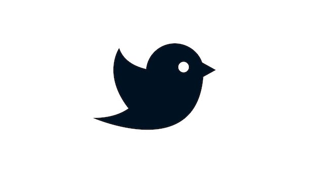 Twitter-Logo schwarz/weiß