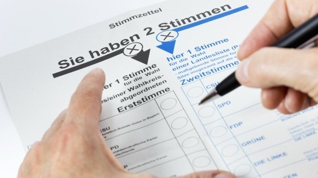 Stimmzettel in Bayern