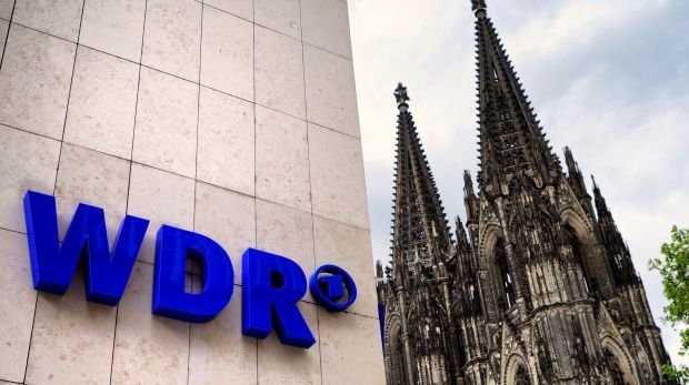 Das Logo des WDR und der Kölner Dom