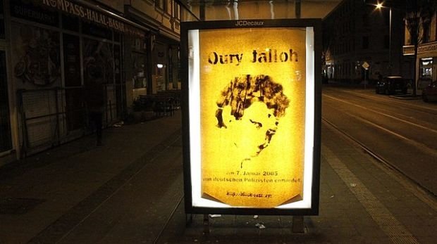 Aktion zum Tod von Oury Jalloh 2017 in Sachsen