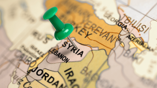 Karte mit Syrien