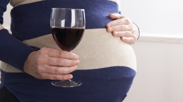 Schwangere trink Alkohol