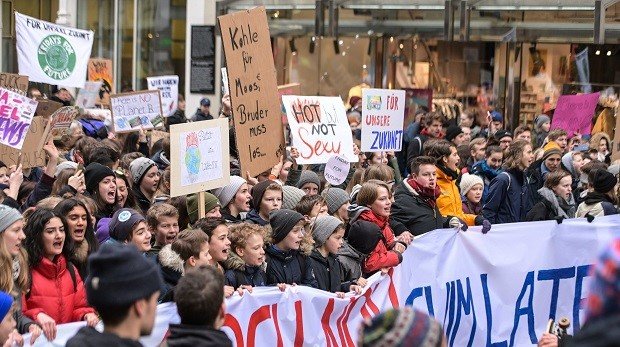 Kinderdemo gegen den Klimawandel am 1. März 2019 in Hamburg