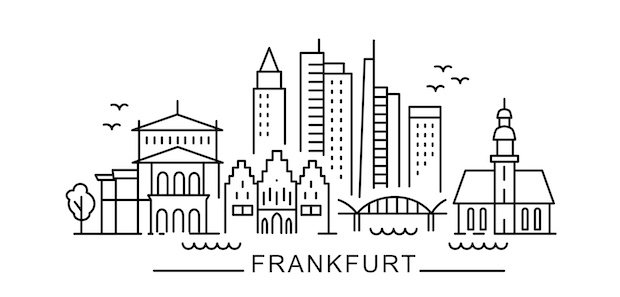 Stilisierte Skyline von Frankfurt am Main