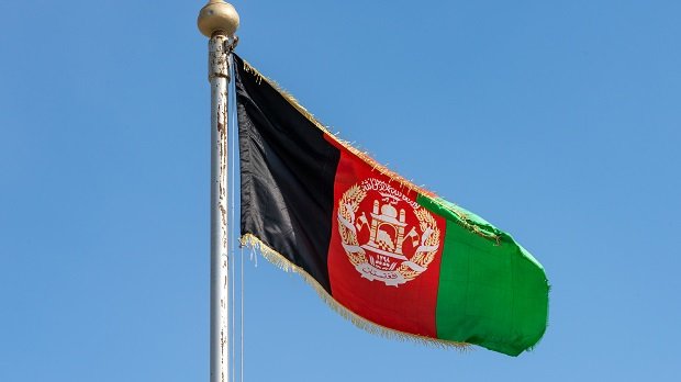 Afghanische Nationalflagge.